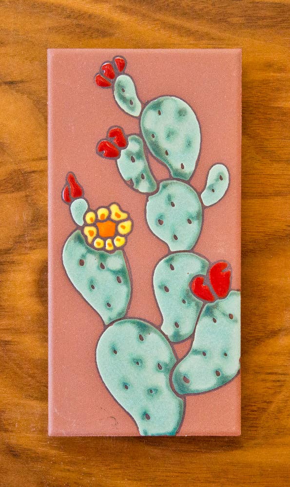 Prickly Pear Hand-Glazed Tile