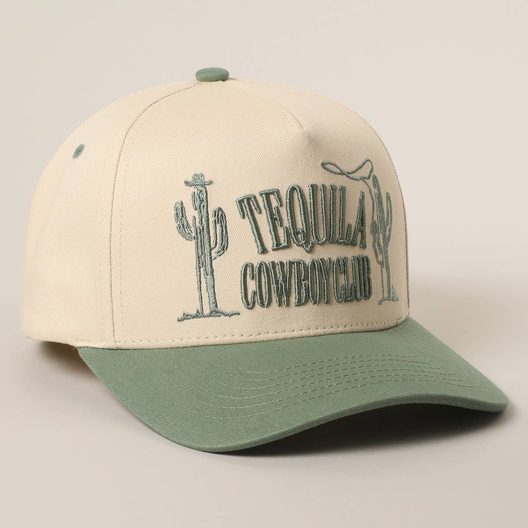 Tequila Cowboy Club 3D Embroidery Two-Tone Trucker Hat