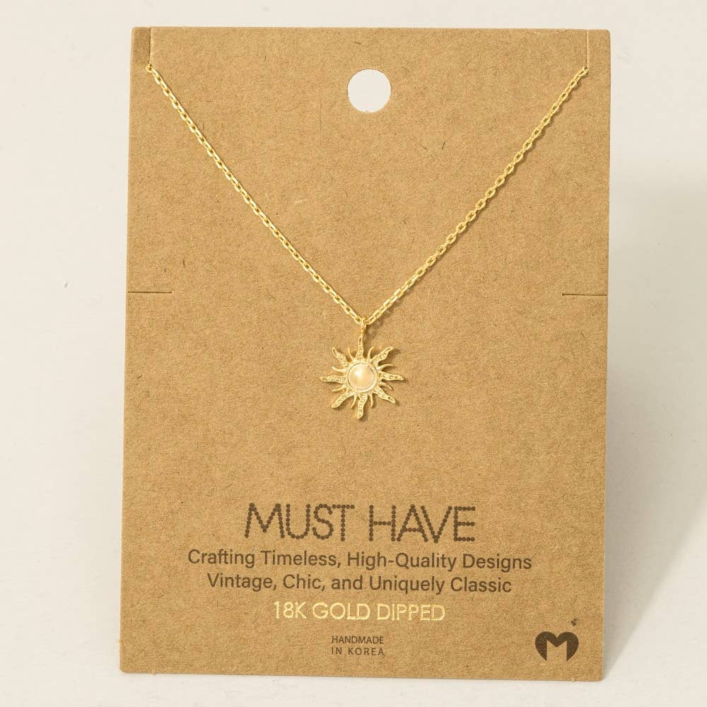 Mini Sun Pendant Necklace