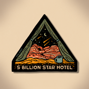 5 Star Camping - Durable & Weatherproof Sticker 