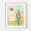 Electric Desert Mixed-Media Art Print
