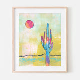 Electric Desert Mixed-Media Art Print