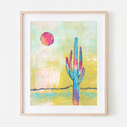Electric Desert Mixed-Media Art Print