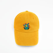 Embroidered Prickly Pear Baseball Cap - Gold