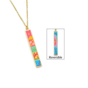 Paradise Island Reversible Bar Necklace - Vertical