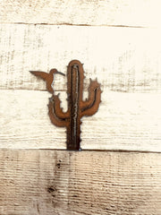 Cactus with Hummingbird Magnet