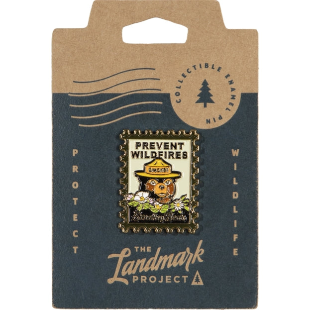 Smokey Bear Postage Stamp Enamel Pin