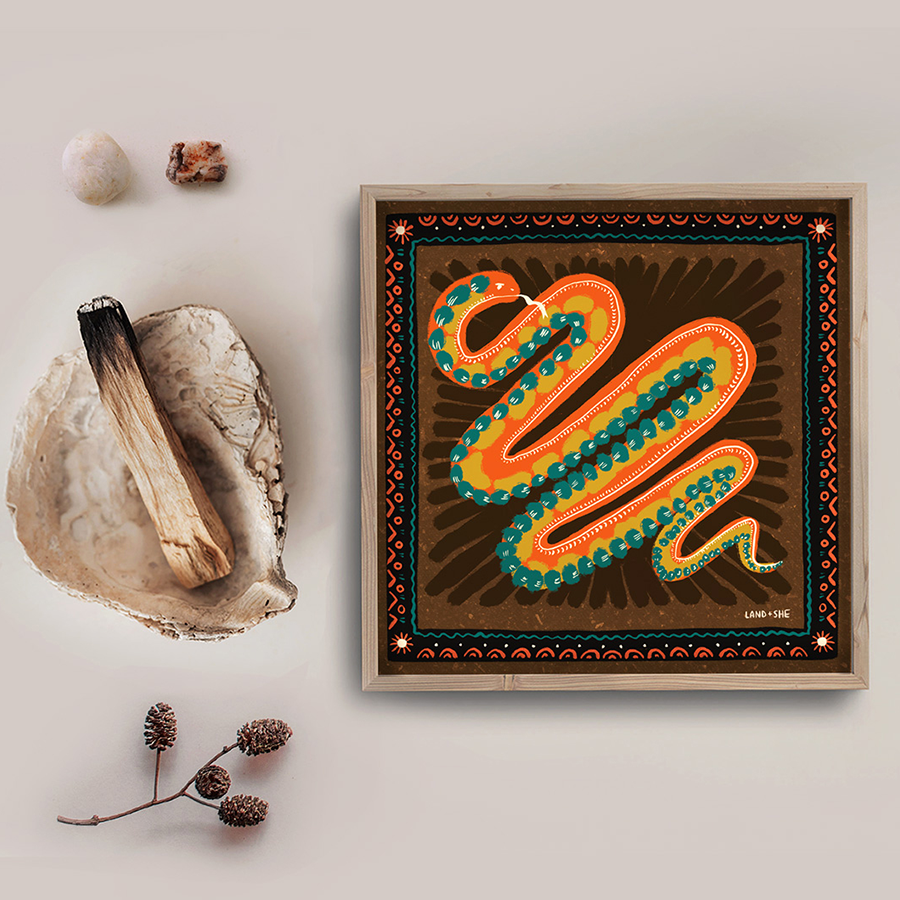 Shake, Rattle, & Hiss Print 8 x 8