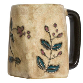Wild Flowers Square Stoneware Mug
