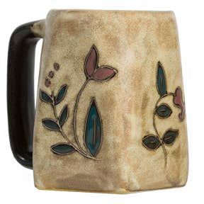 Wild Flowers Square Stoneware Mug
