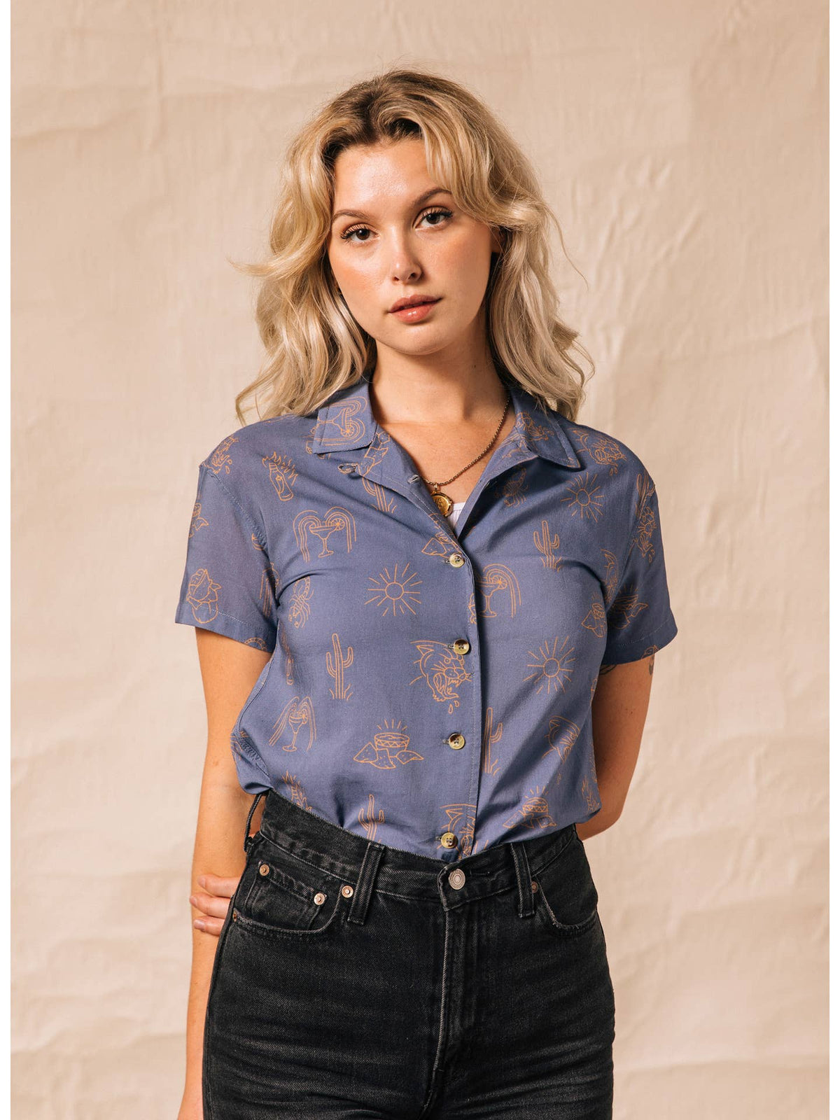 Adios Burritos Casual Button Down - Women's