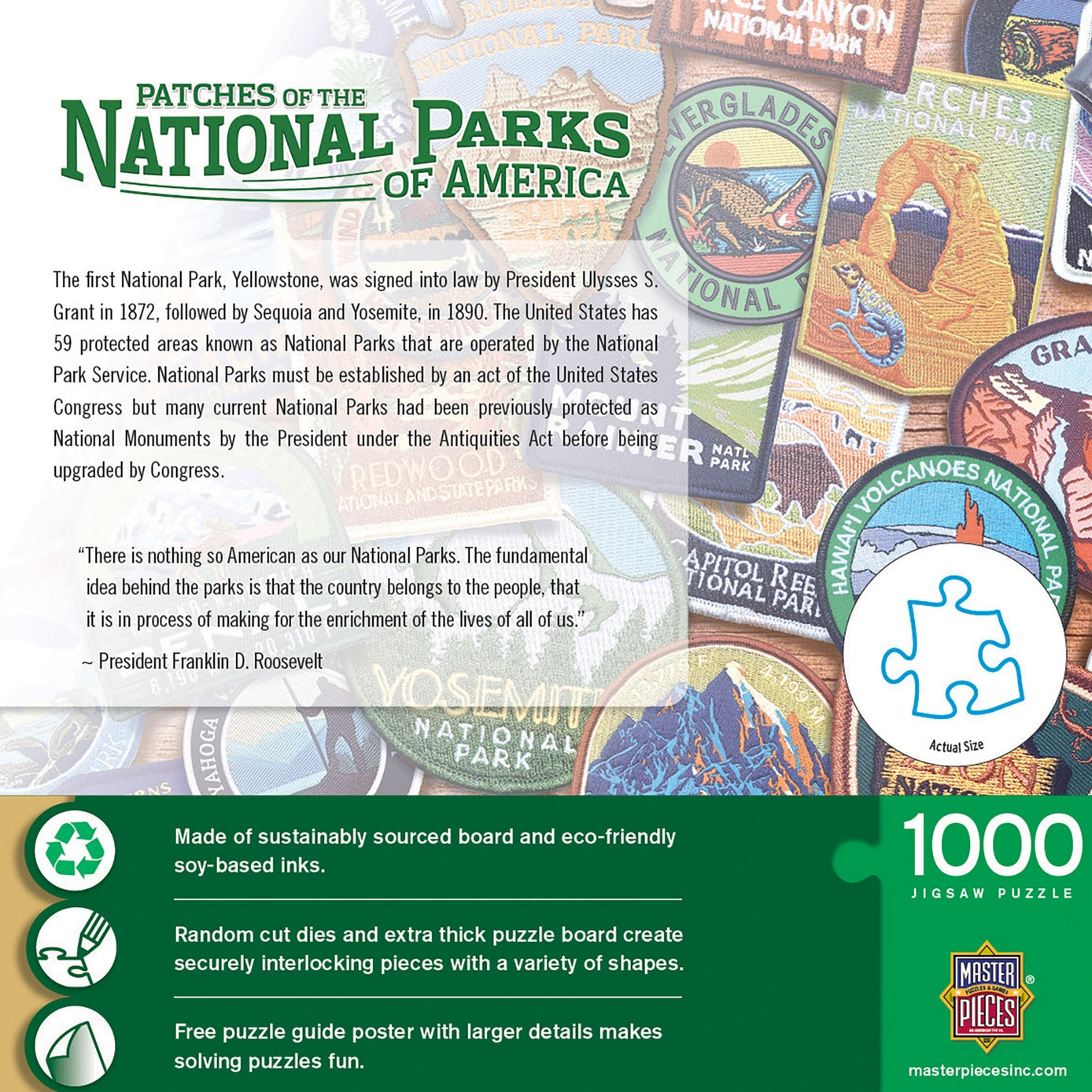 Patches of the National Parks 1000 Piece Puzzle