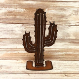 Origami Base Saguaro Cactus Metal Cut Out Standee