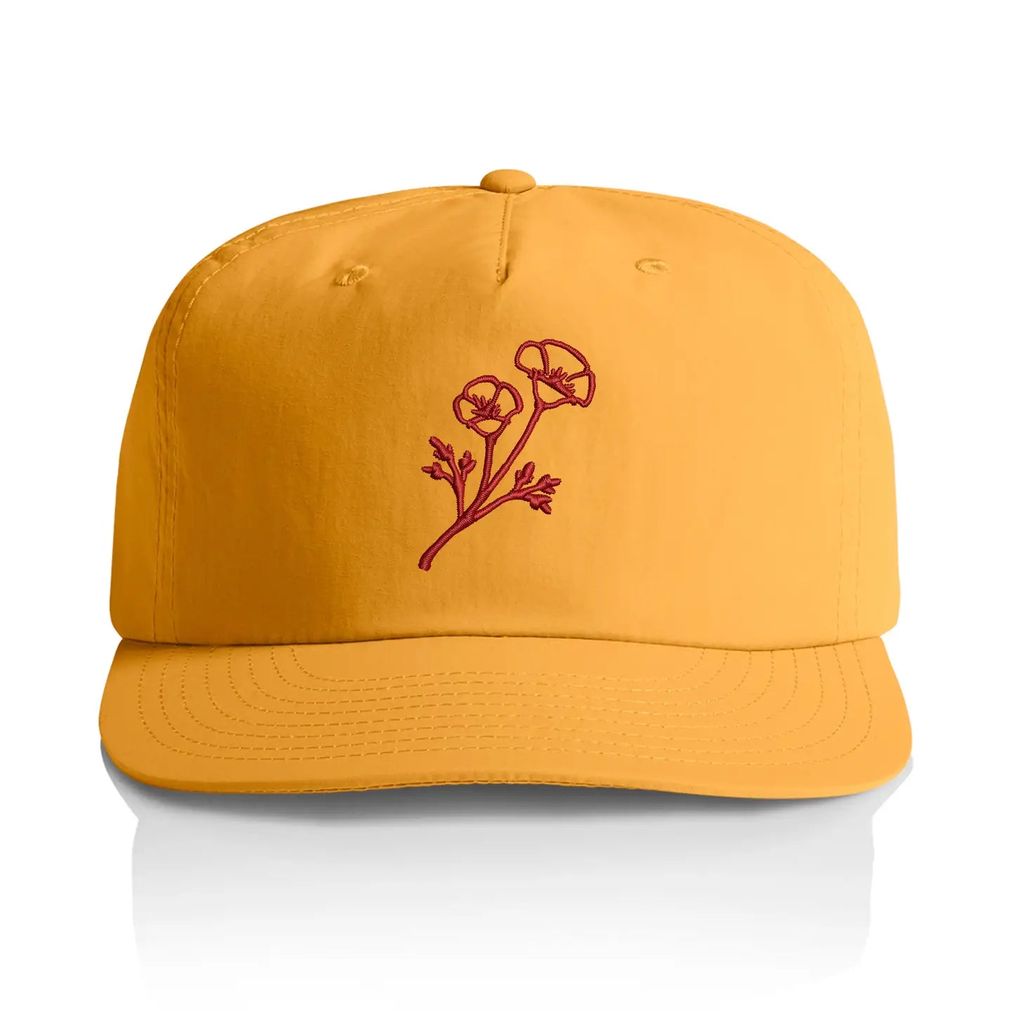 Poppy Flower Flat Brim