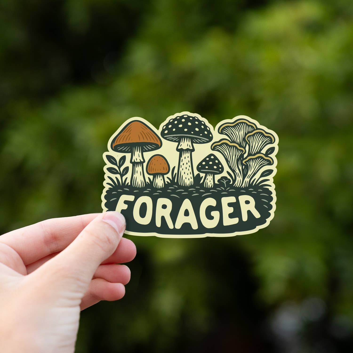 Forager - Waterproof Mushroom Sticker