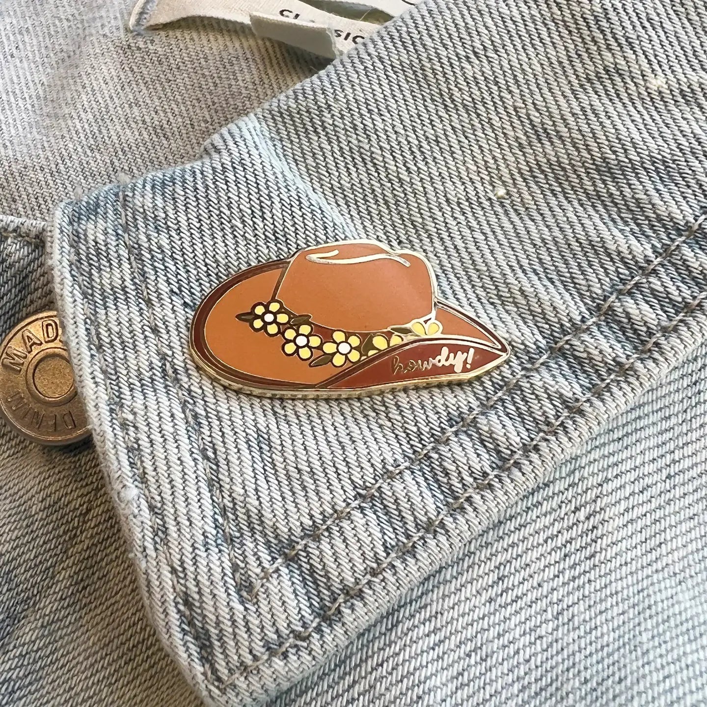 Cowgirl Hat Enamel Pin