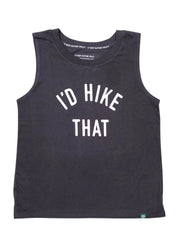 I'd Hike That Muscle Tank - Charcoal