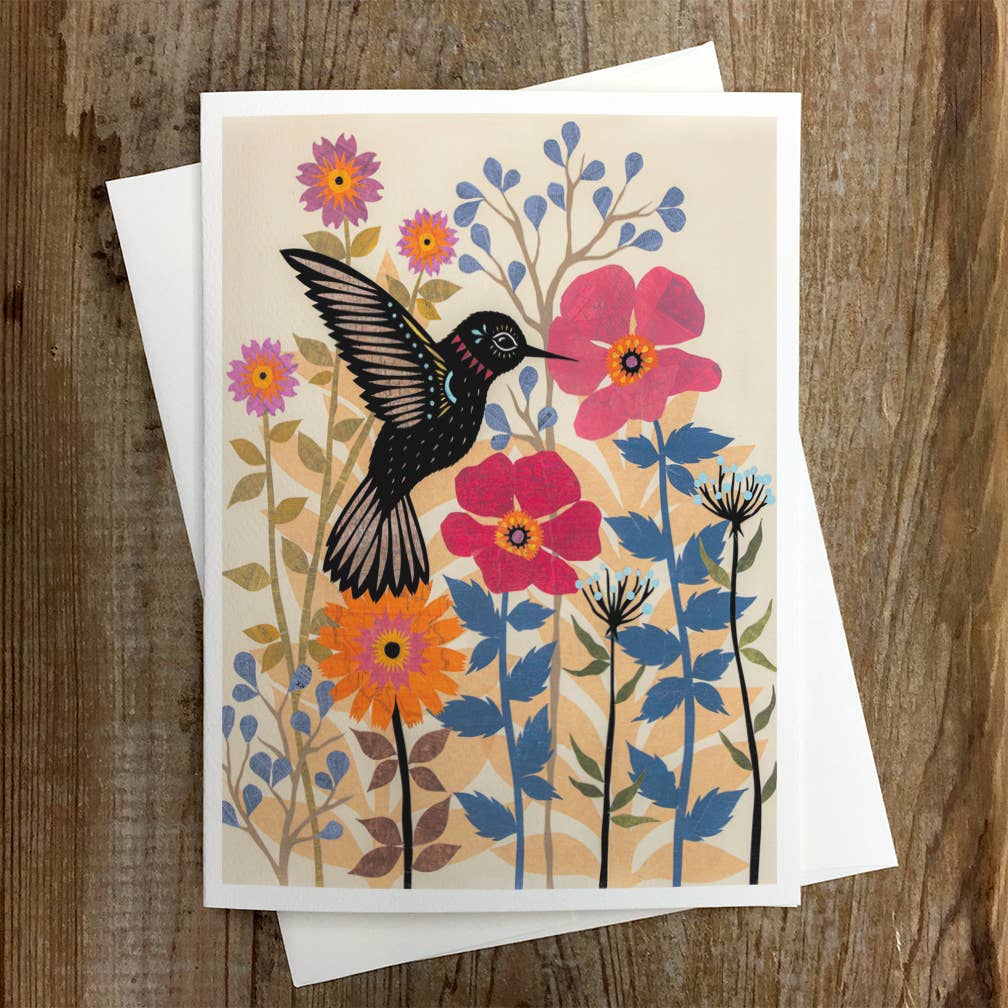 Busy With Beauty Hummingbird Greeting Card