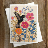 Busy With Beauty Hummingbird Greeting Card