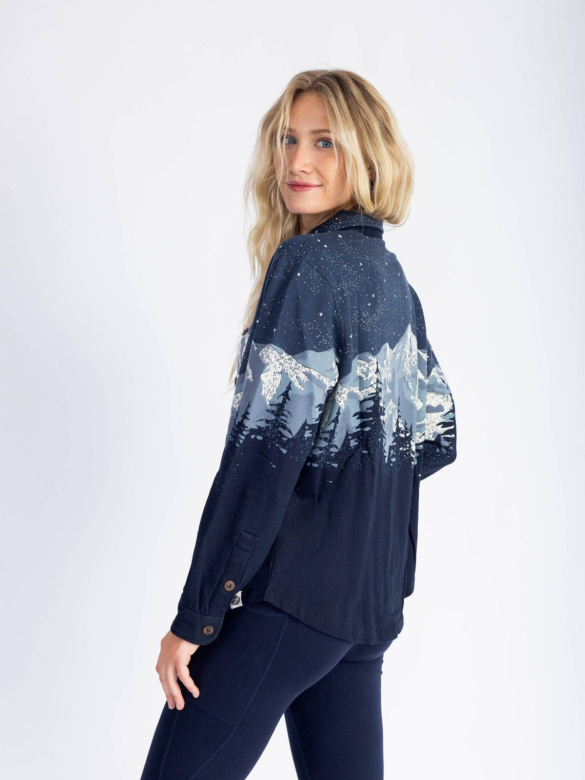 Cascadian Night Organic Cotton Blanket Shirt