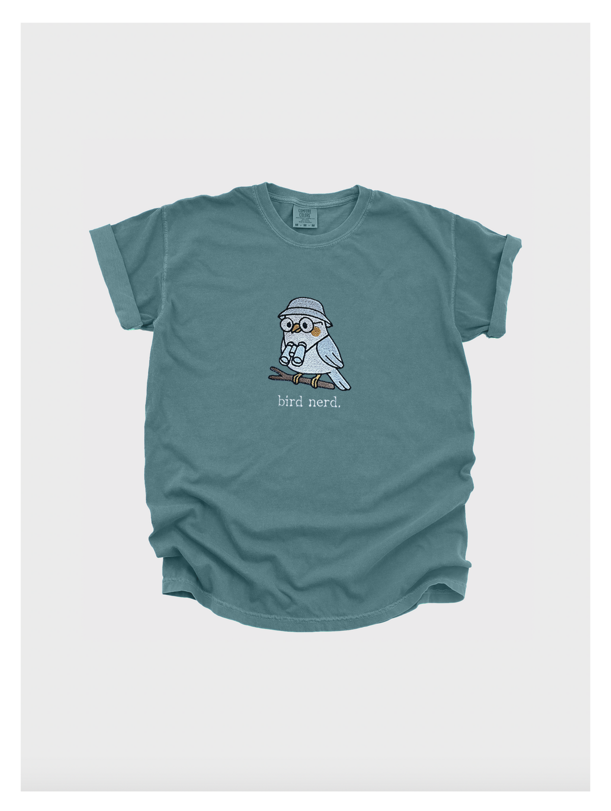 Embroidered Bird Nerd Tee