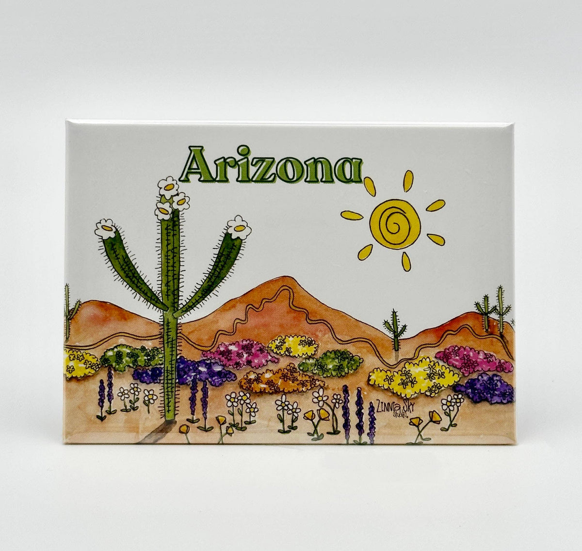 Mountain Flowers Arizona Hard Magnet
