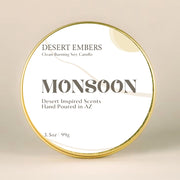 Monsoon Double Wicked Gold Travel-Friendly Candle Tin - 3.5 oz