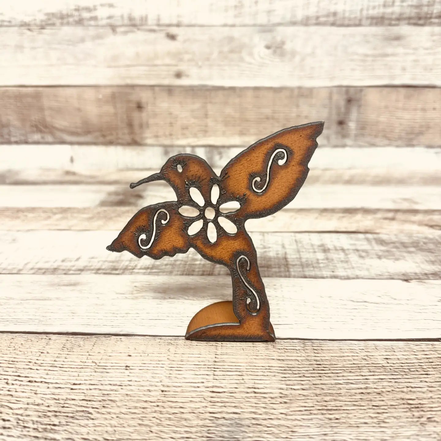 Whimsical Hummingbird Metal Cut Out Standee