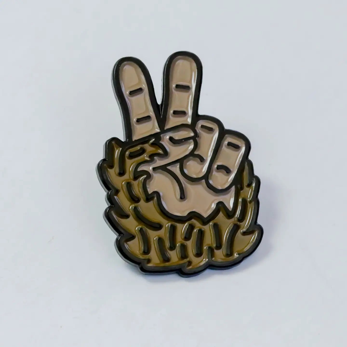 Bigfoot Peace Sign Enamel Pin