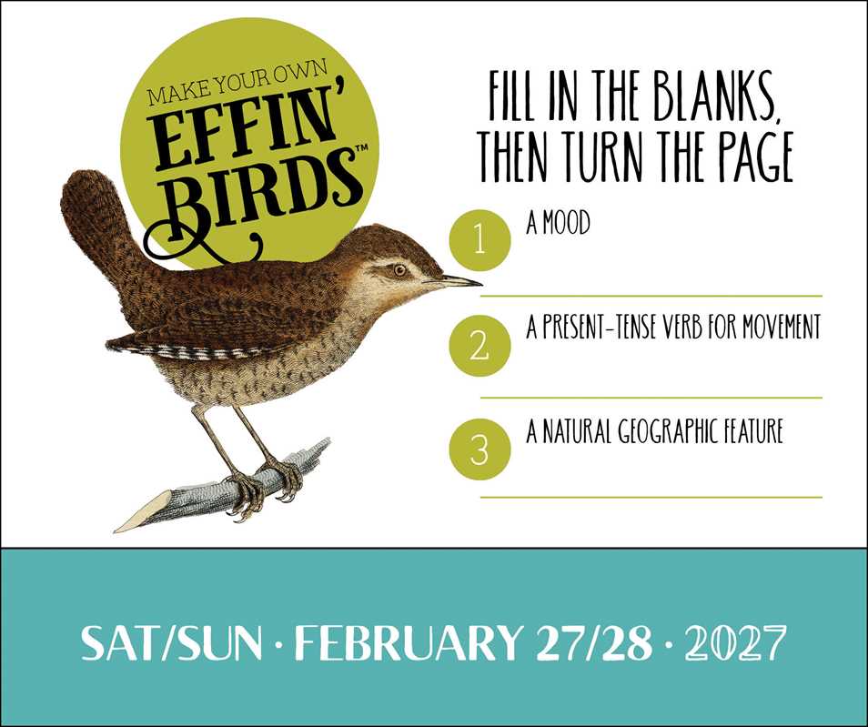 Effin' Birds 2027 Day-to-Day Calendar