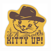 Kitty Up! Cowgirl Cat Sticker