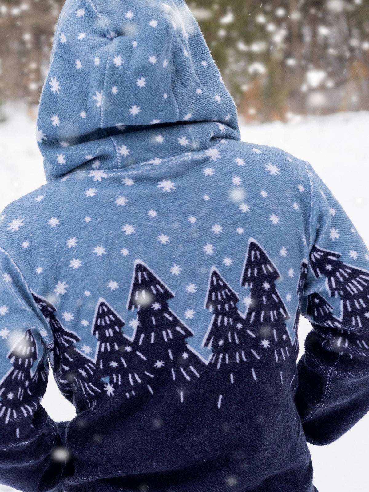Forest Flurries Sherpa Organic Cotton Hoodie