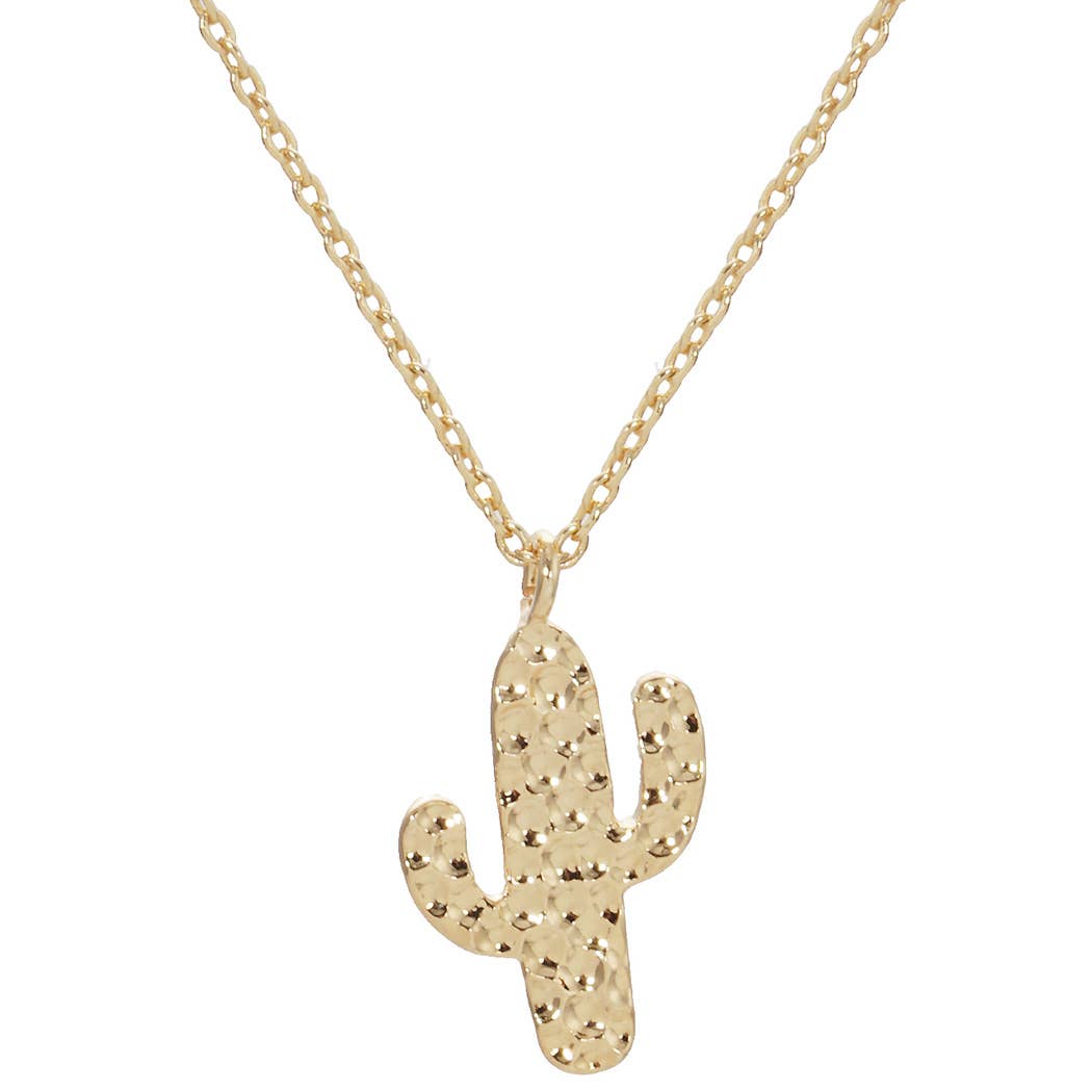 Dipped Cactus Charm Necklace