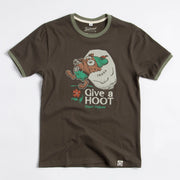 Give A Hoot Ringer Tee