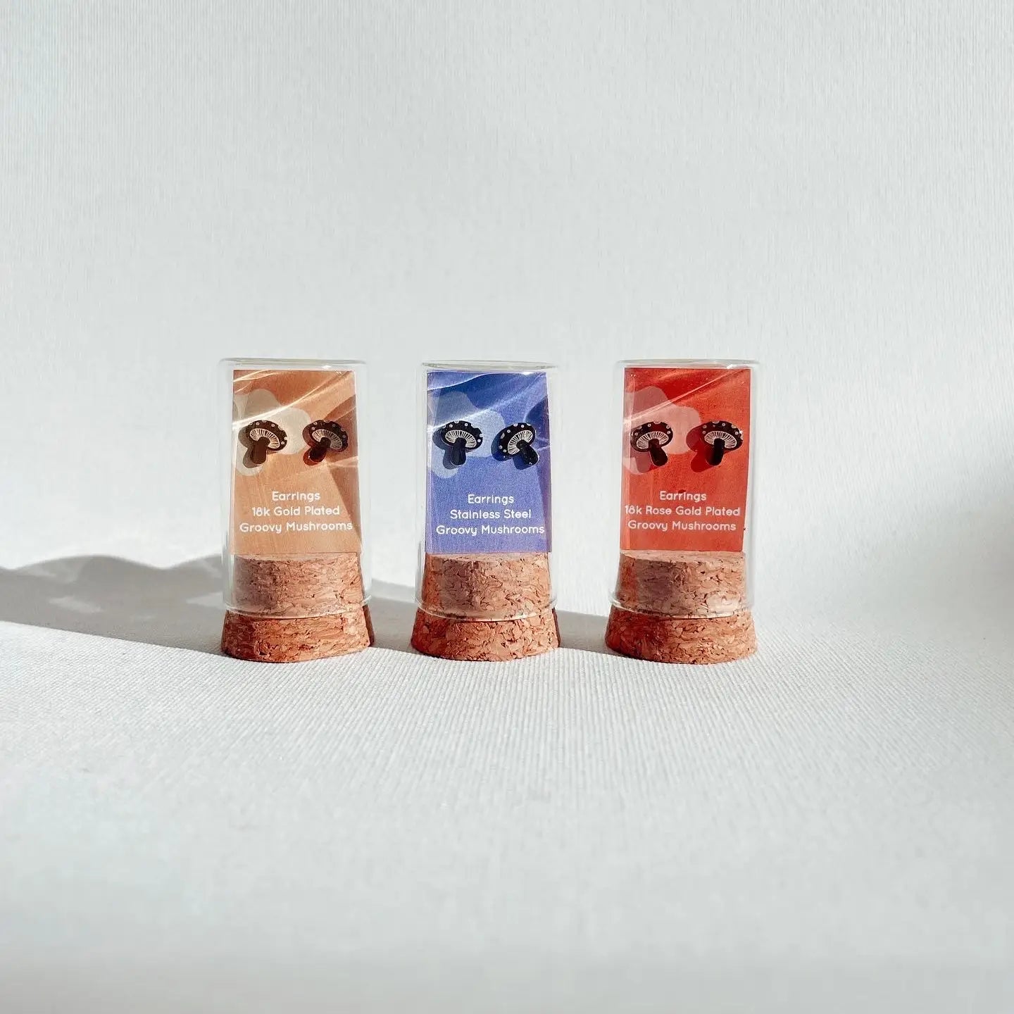 Tiny Groovy Mushrooms Earrings