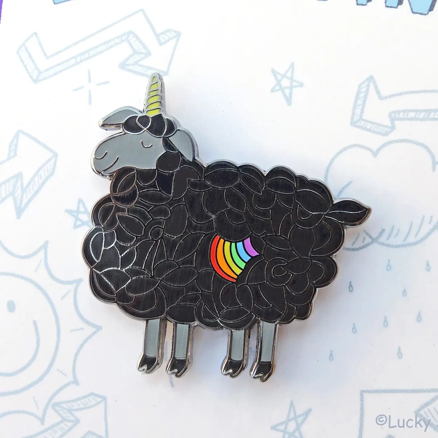 Magical Black Sheep Enamel Pin