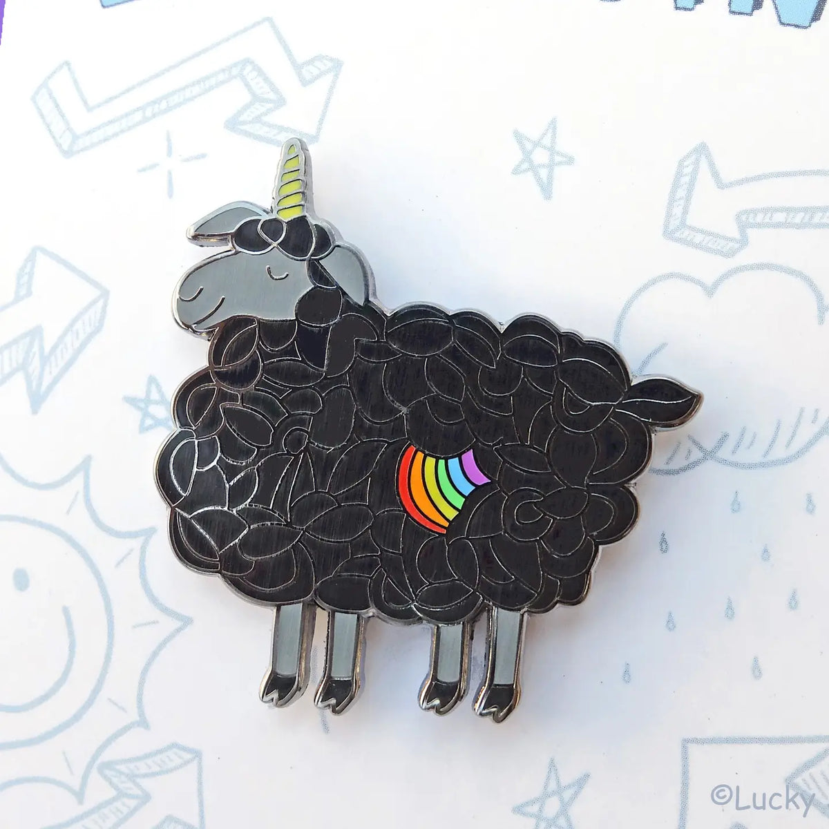 Magical Black Sheep Enamel Pin