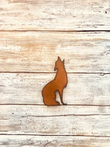 Coyote Southwestern Rustic Metal Magnet