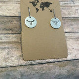 Longhorn Skull Circular Earrings