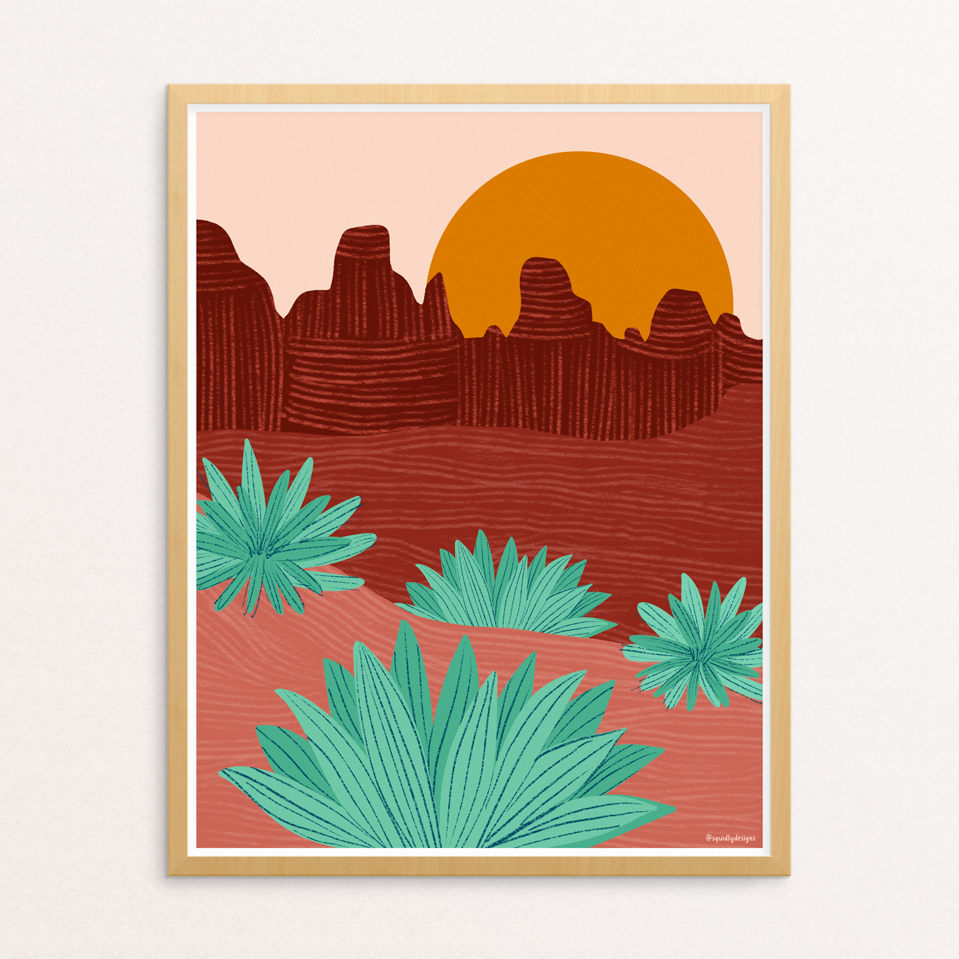 Agave Desert Plants Art Print