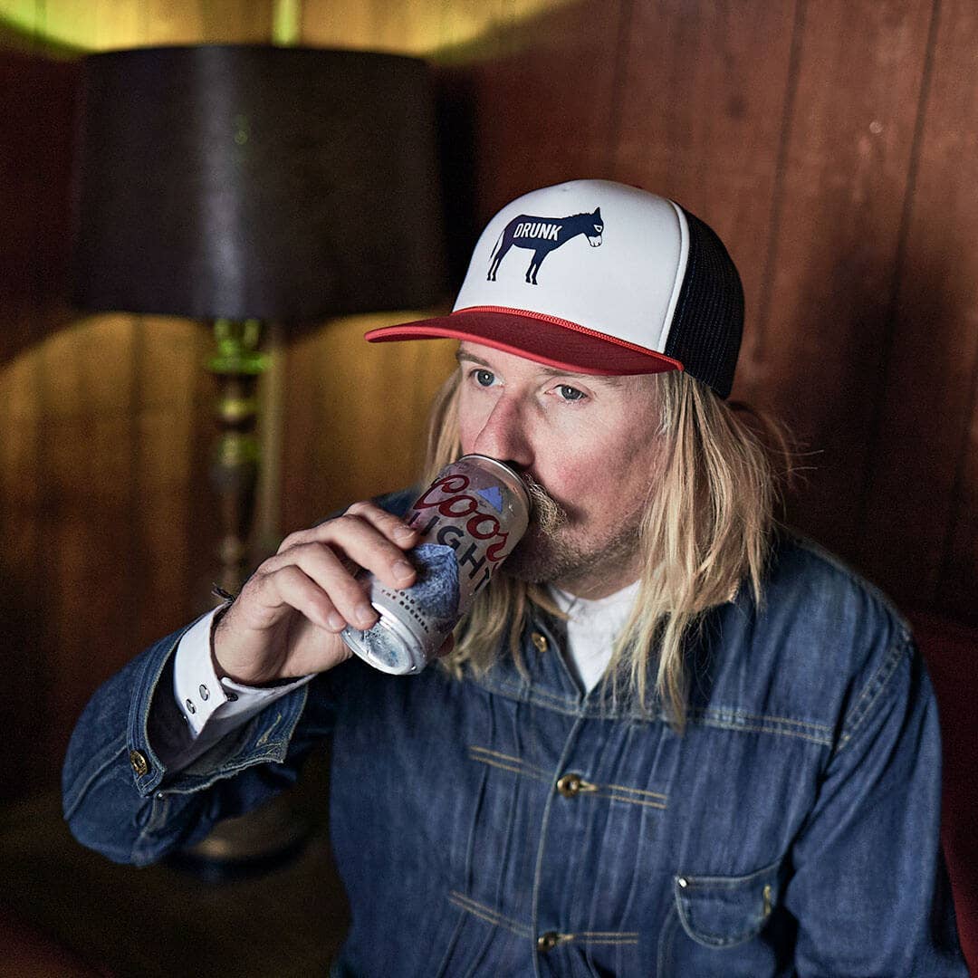 Drunk A$$ Foam Flat Bill Trucker Hat