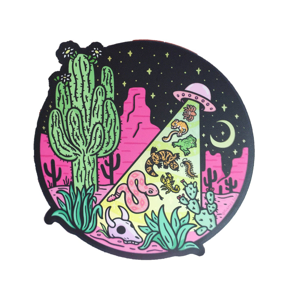 Desert Abduction Holographic Sticker