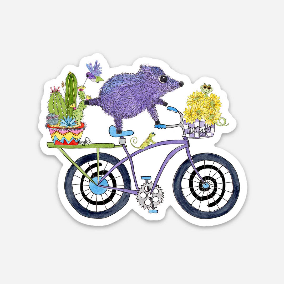 Junie Javelina Bicycle Vinyl Sticker