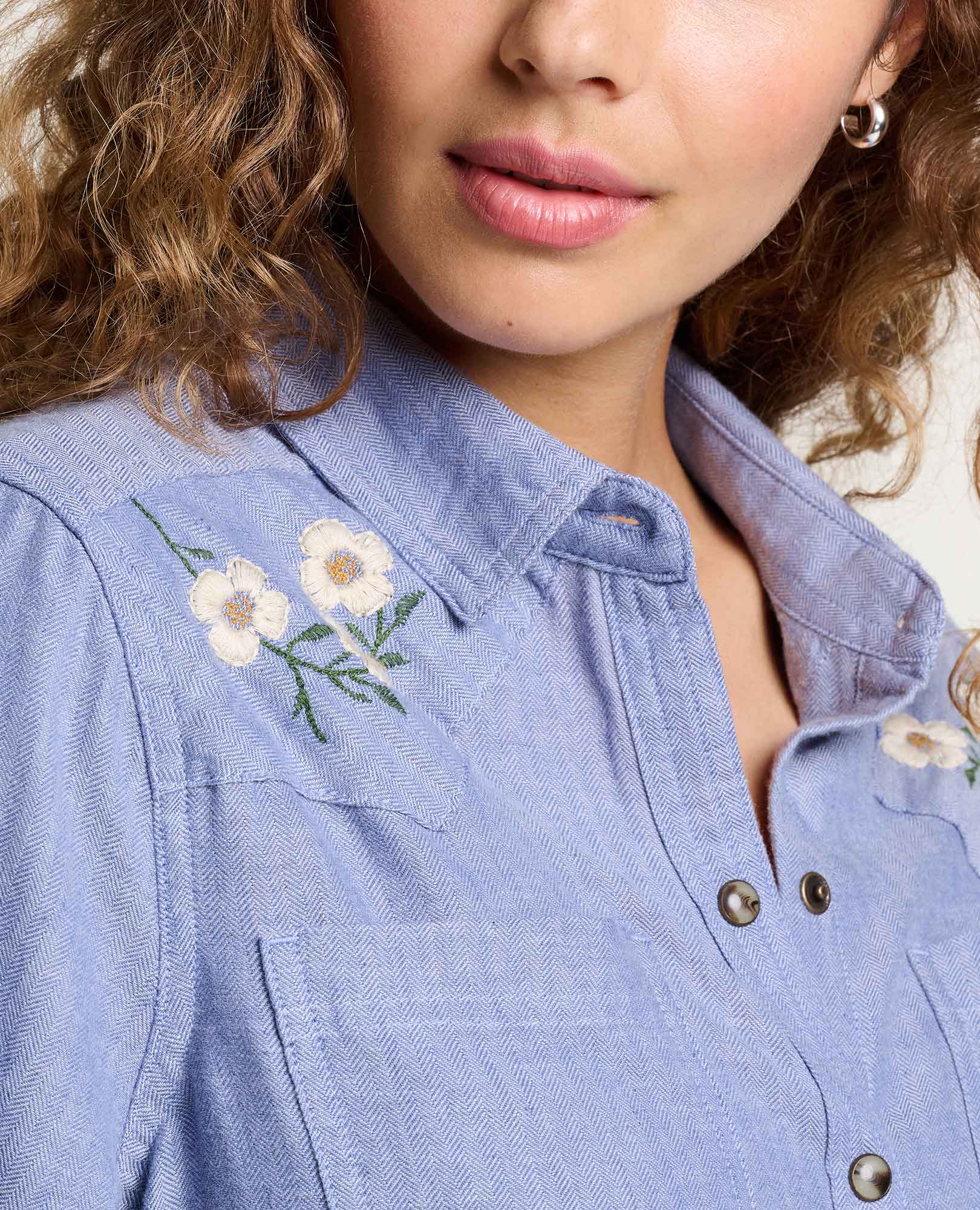 Re-Form Western Long Sleeve Shirt - Dew Embroidery