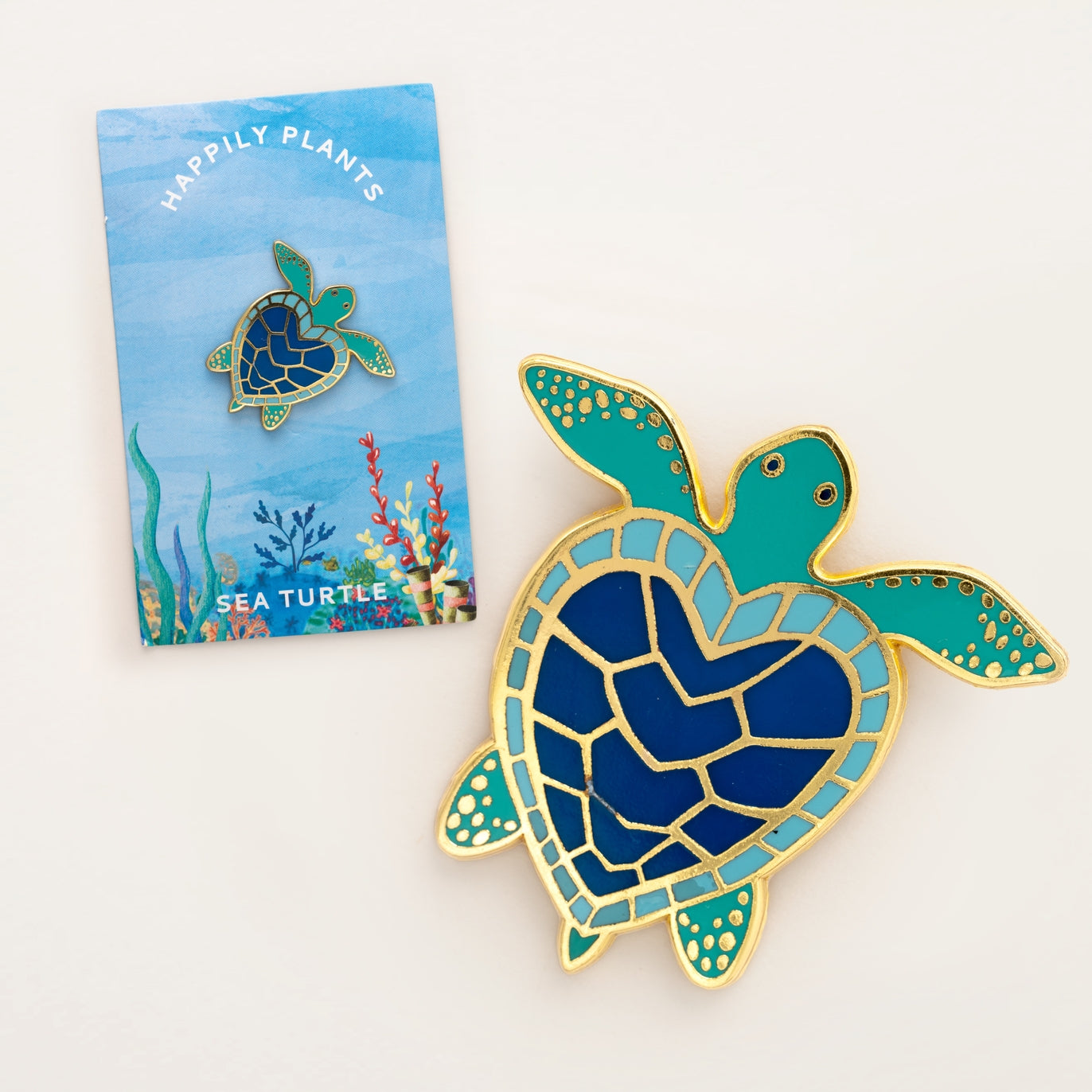 Sea Turtle Heart Enamel Pin