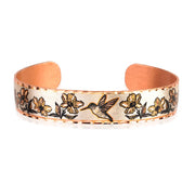 Humingbird in the Garden Copper Bracelet