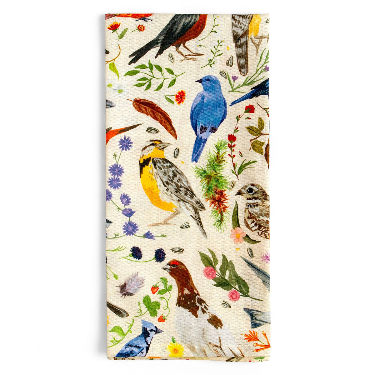 Feathered Friends Birds Tea Towel