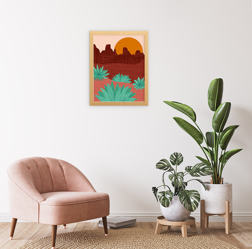 Agave Desert Plants Art Print