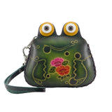 Frog Wristlet Leather Coin Purse Wallet