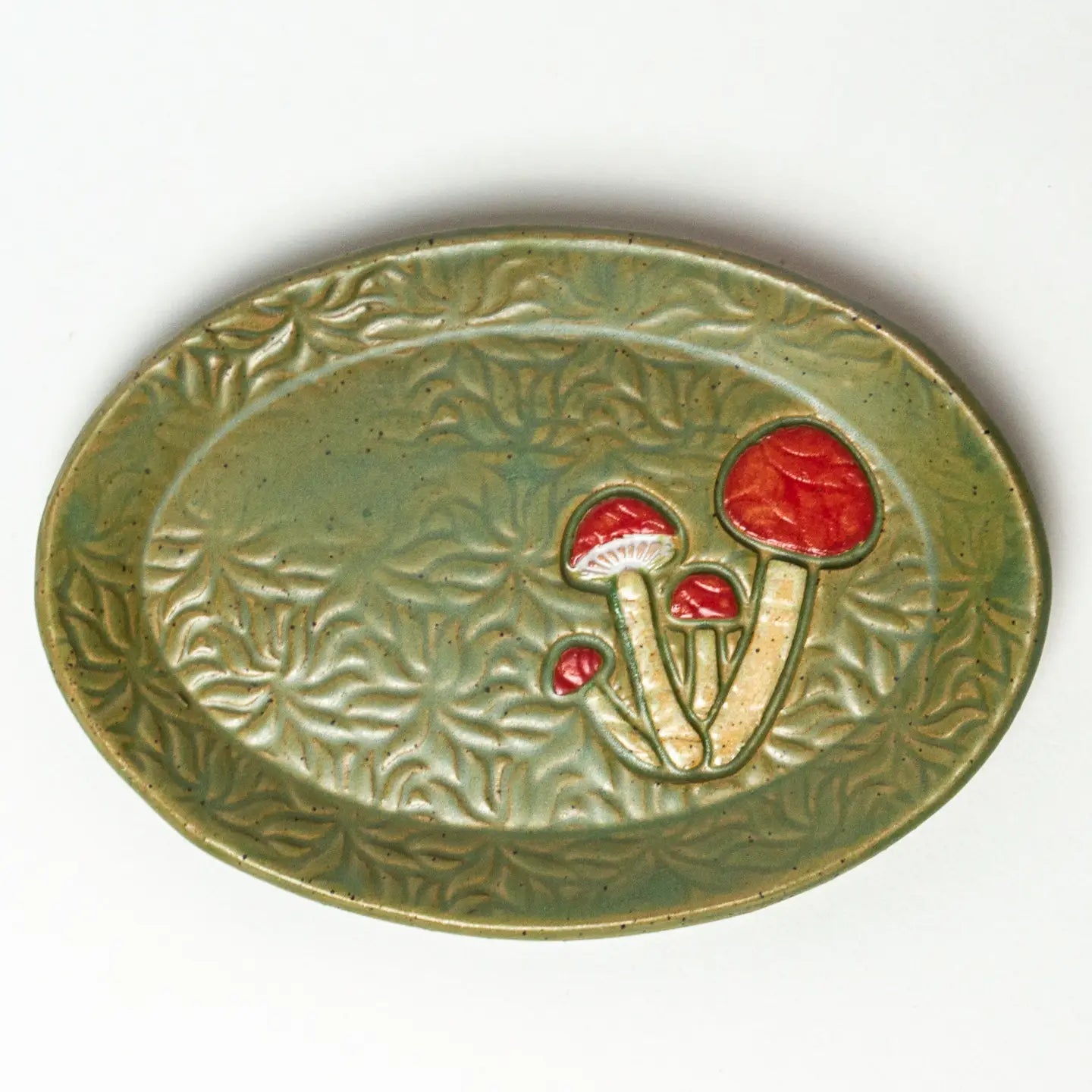 Mushroom Ceramic Oval Tray